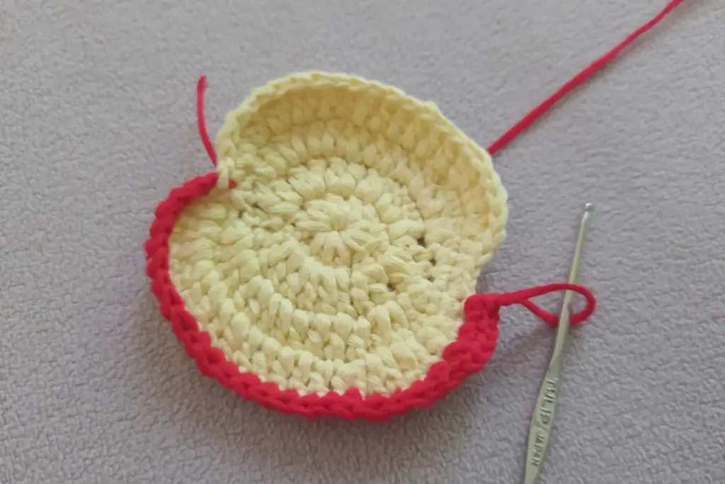Crochet Apple Keychain