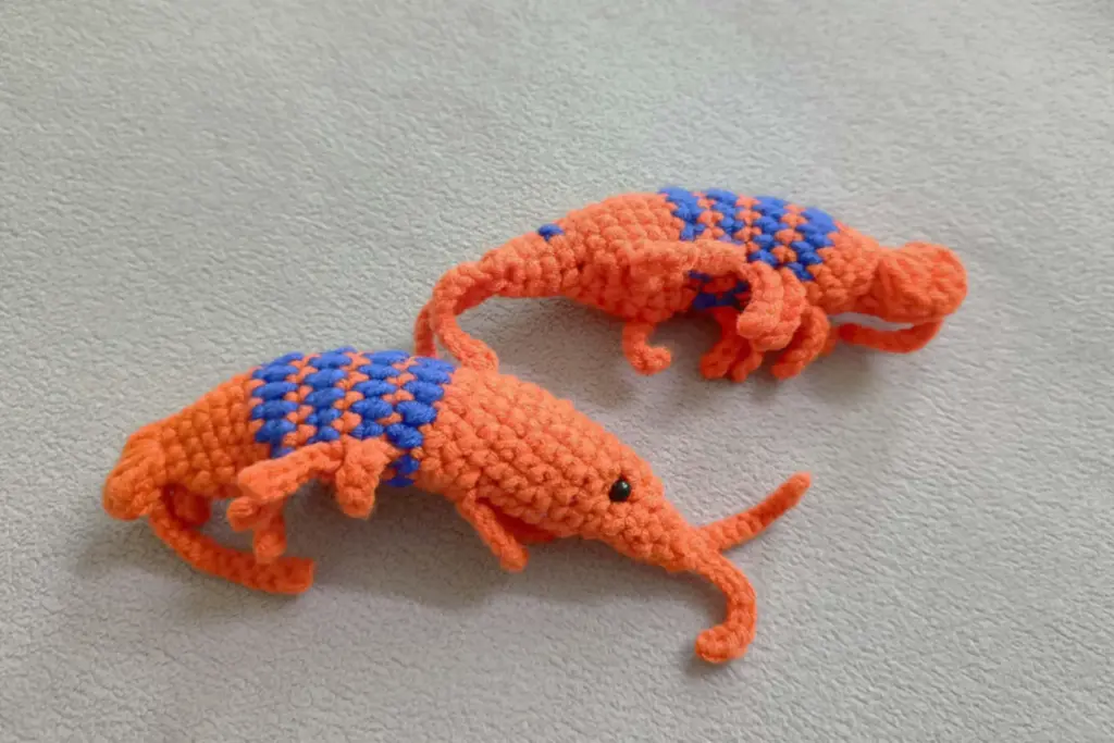 Crochet Shrimp Pair