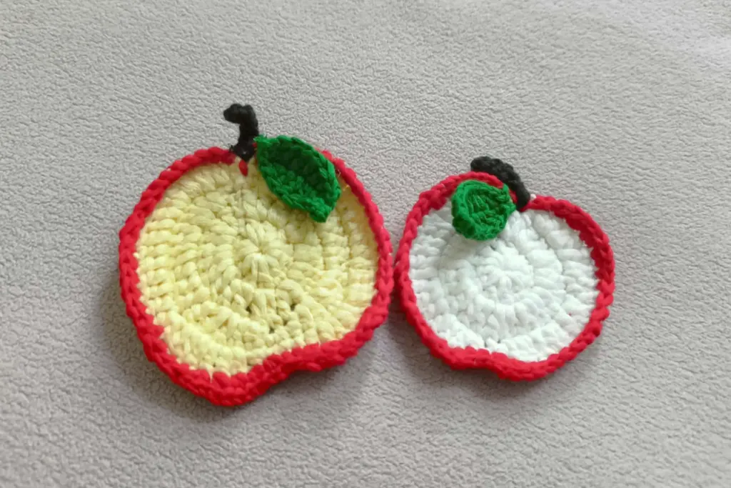 Crochet Apple Keychain