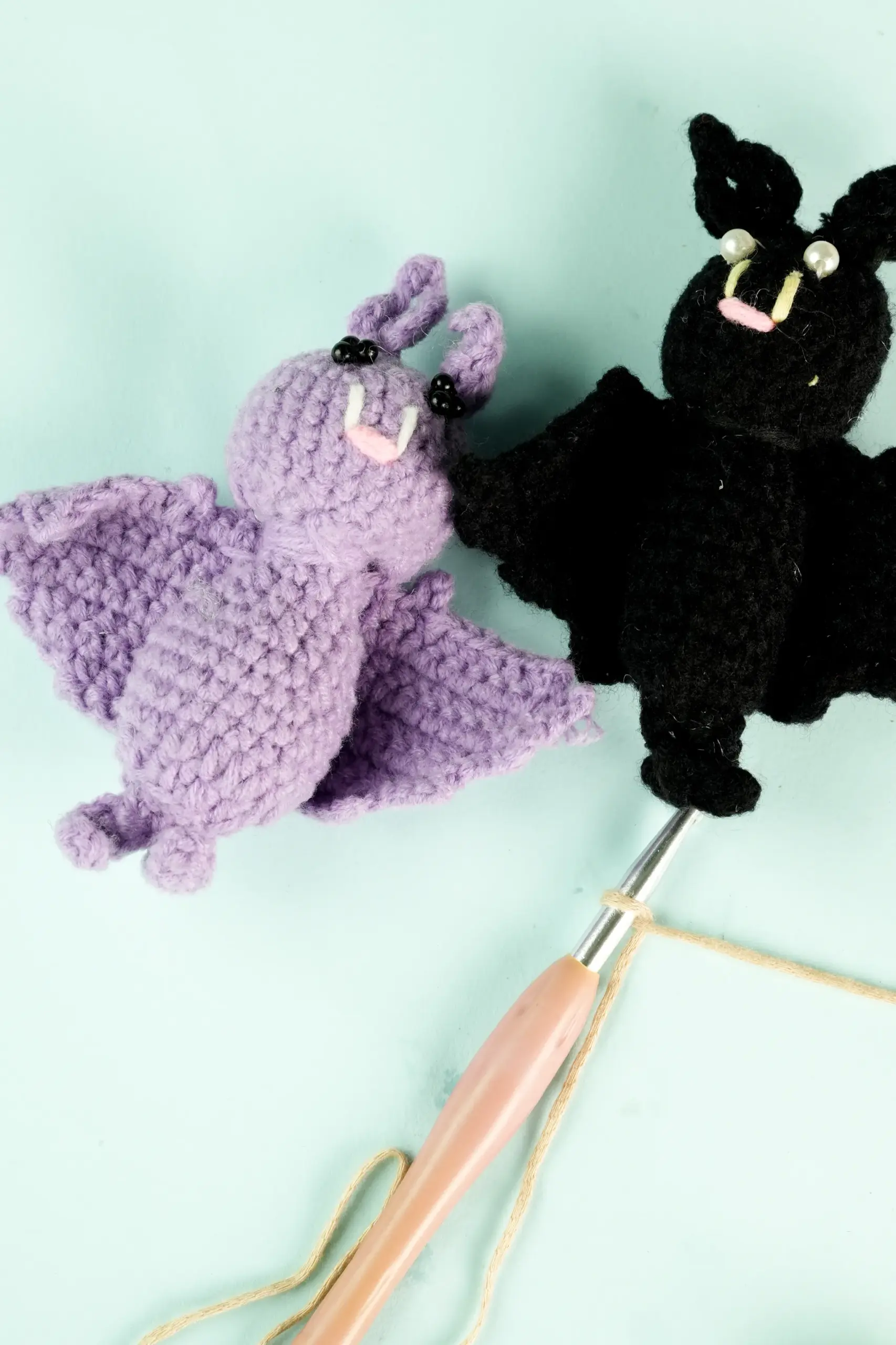 Crochet Bat Pair for Halloween Fun