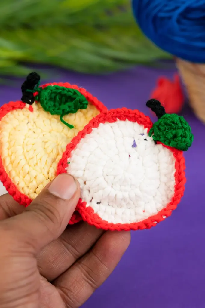 Crochet Apple Keychain