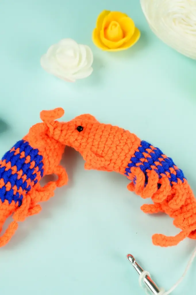 Crochet Shrimp Pair