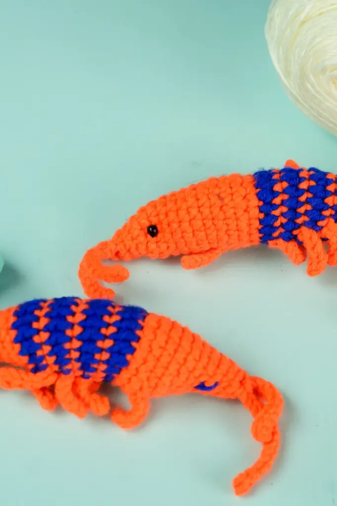 Crochet Shrimp Pair