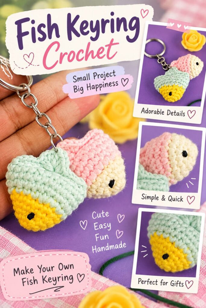 Fish keyring Crochet