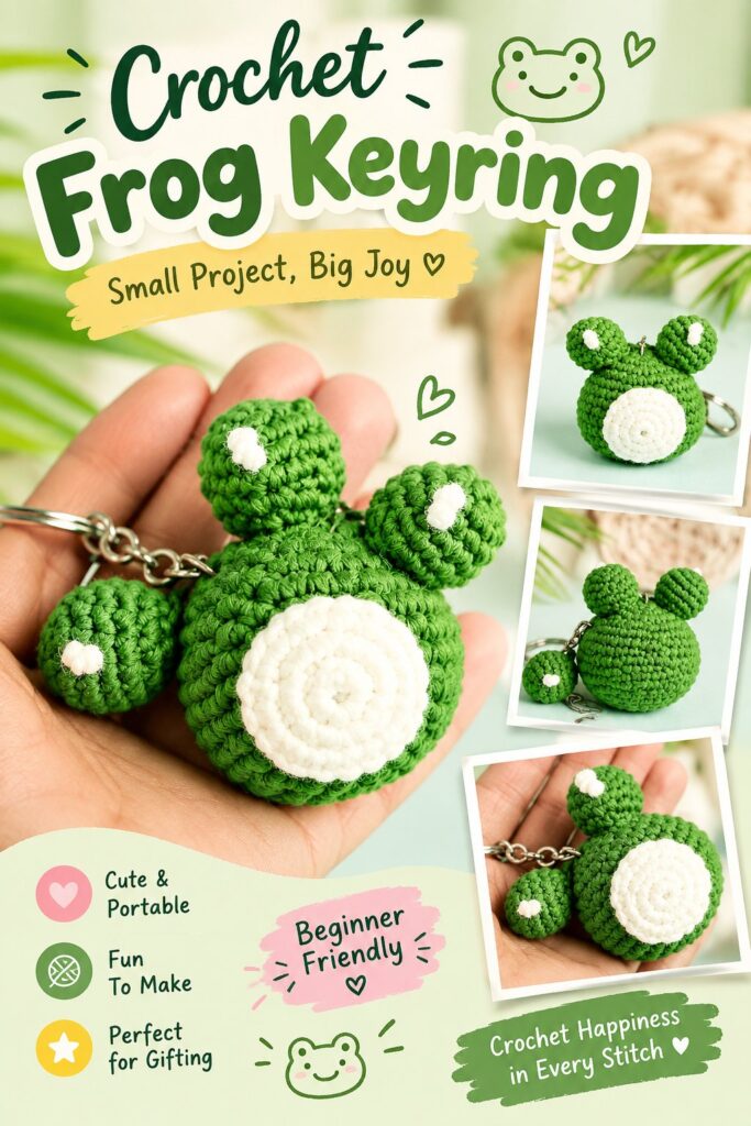 Frog keyring Crochet Frog keyring Crochet