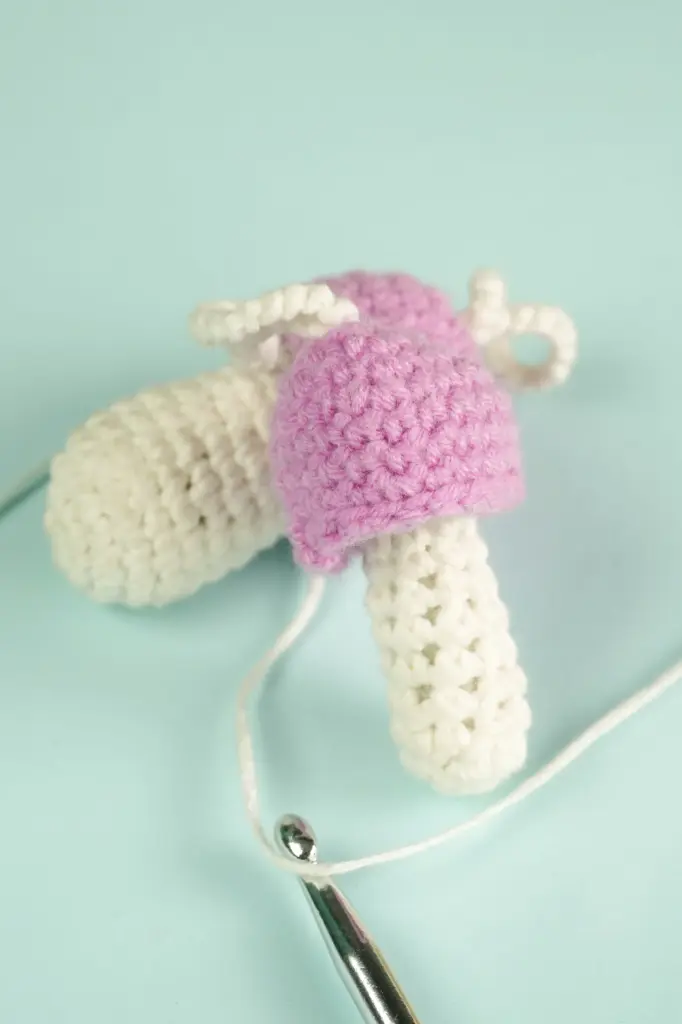 Easy Crochet Mushroom Keychain Pattern