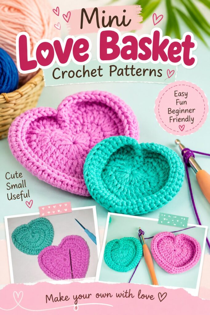 Mini Love Basket Crochet Patterns Mini Love Basket Crochet Patterns