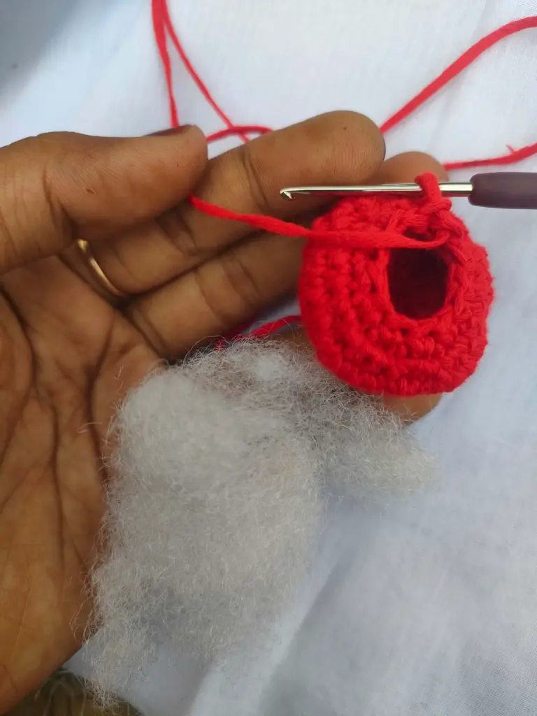 Attaching the Leaves to the Strawberry