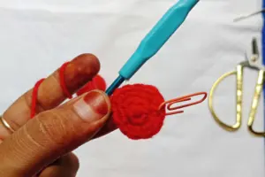 Crochet Cherry keychain