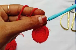 Crochet Cherry keychain