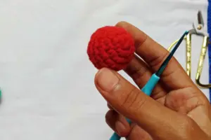 Crochet Cherry keychain