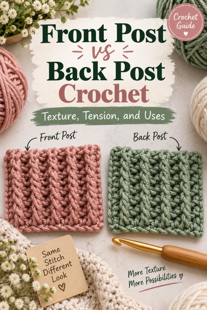Front Post vs Back Post Crochet: Texture, Tension, and Uses Front Post vs Back Post Crochet: Texture, Tension, and Uses