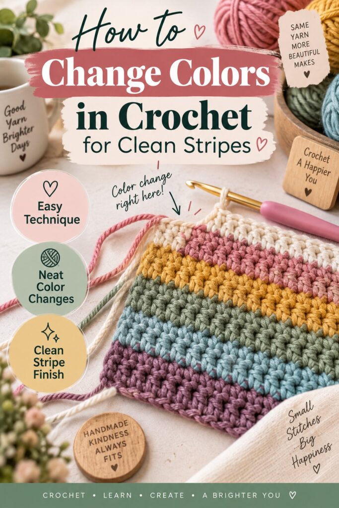 How to Change Colors in Crochet for Clean Stripes How to Change Colors in Crochet for Clean Stripes