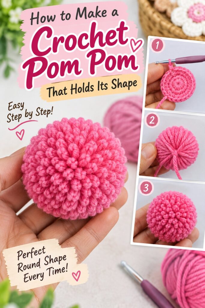 How to Make a Crochet Pom Pom That Holds Its Shape