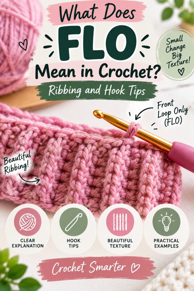 What Does FLO Mean in Crochet? Ribbing and Hook Tips What Does FLO Mean in Crochet? Ribbing and Hook Tips