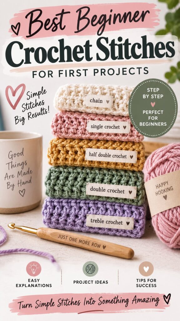 Best Beginner Crochet Stitches for First Projects Best Beginner Crochet Stitches for First Projects