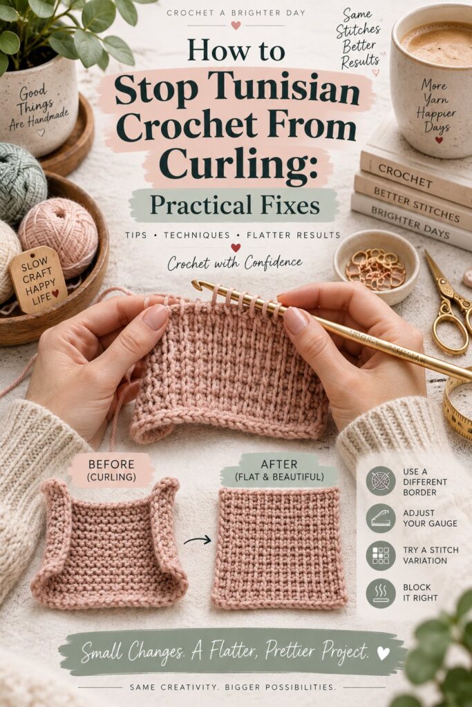 How to Stop Tunisian Crochet From Curling: Practical Fixes How to Stop Tunisian Crochet From Curling: Practical Fixes
